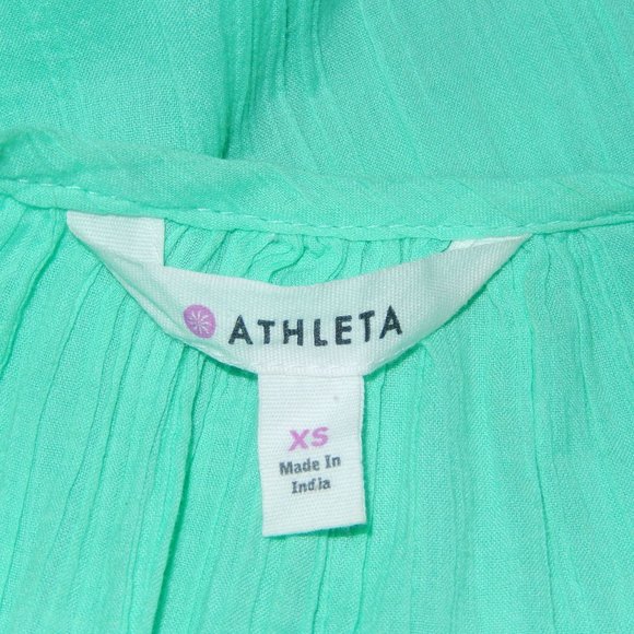 Athleta Swim Cover Tunic XS Mariana Tiffany Blue Green White Sequin - Picture 6 of 8